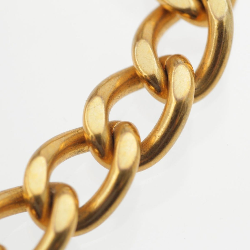 Chanel Rhinestone Vintage CC Logo Bracelet Gold — view 6