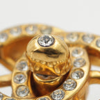 Chanel Rhinestone Vintage CC Logo Bracelet Gold — view 4