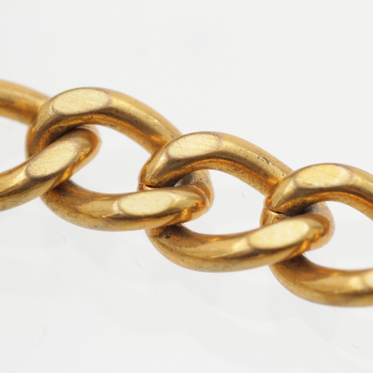 Chanel Rhinestone Vintage CC Logo Bracelet Gold — view 7