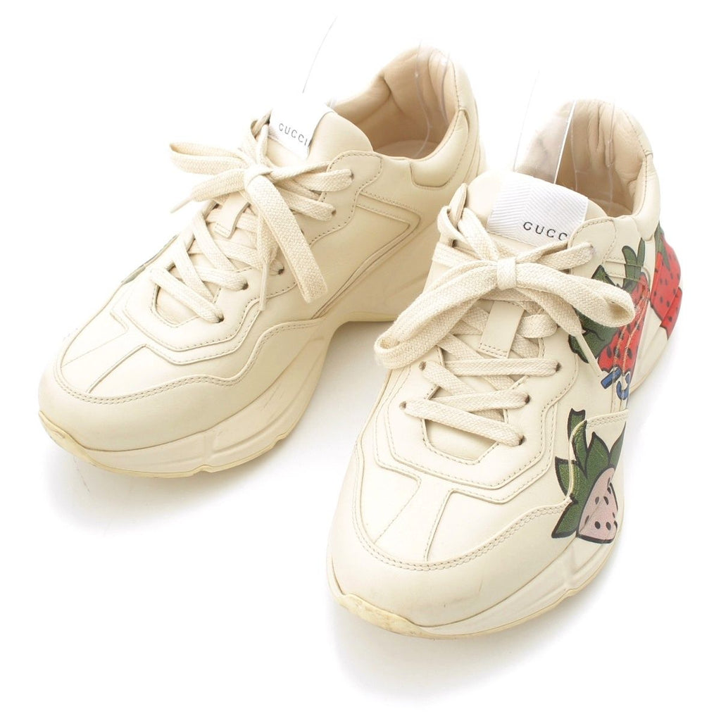 Gucci Ryton Strawberry Low Cut Sneakers White