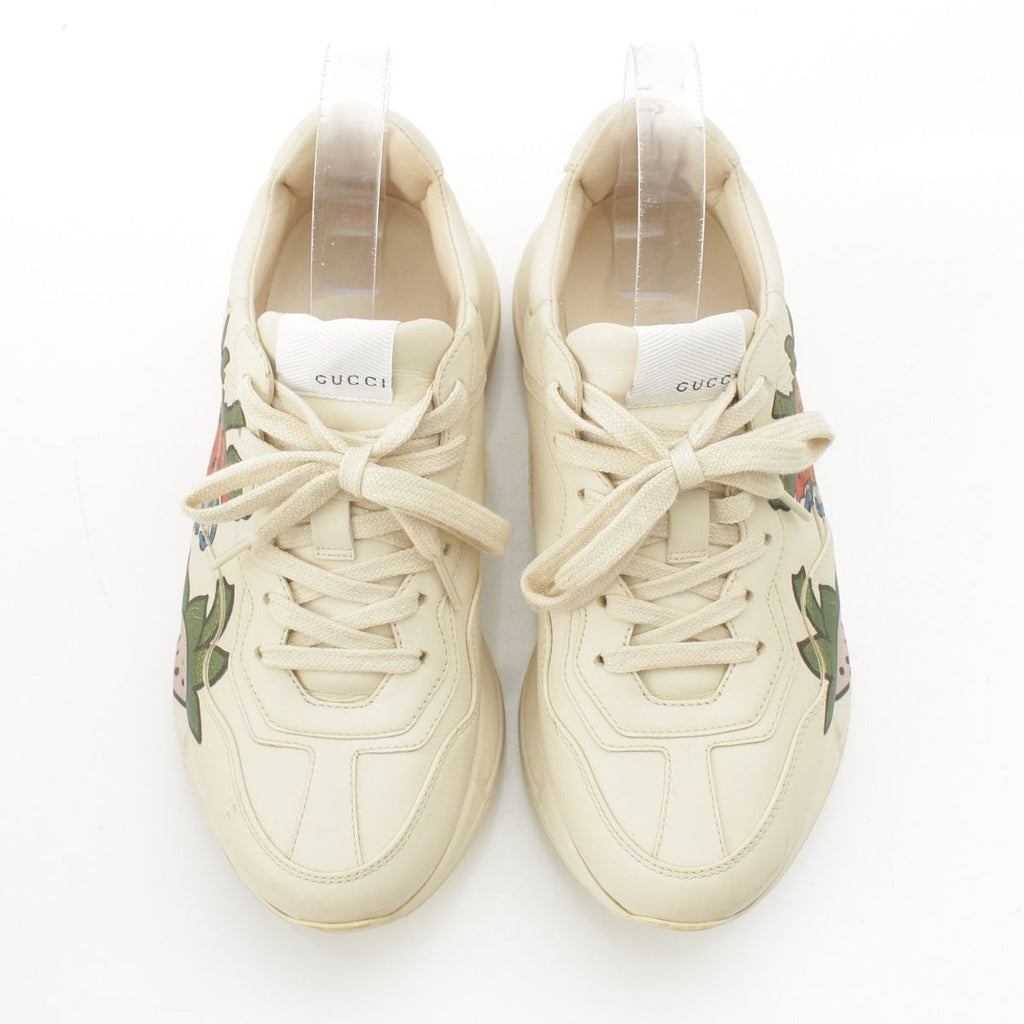 Gucci Ryton Strawberry Low Cut Sneakers White — view 2
