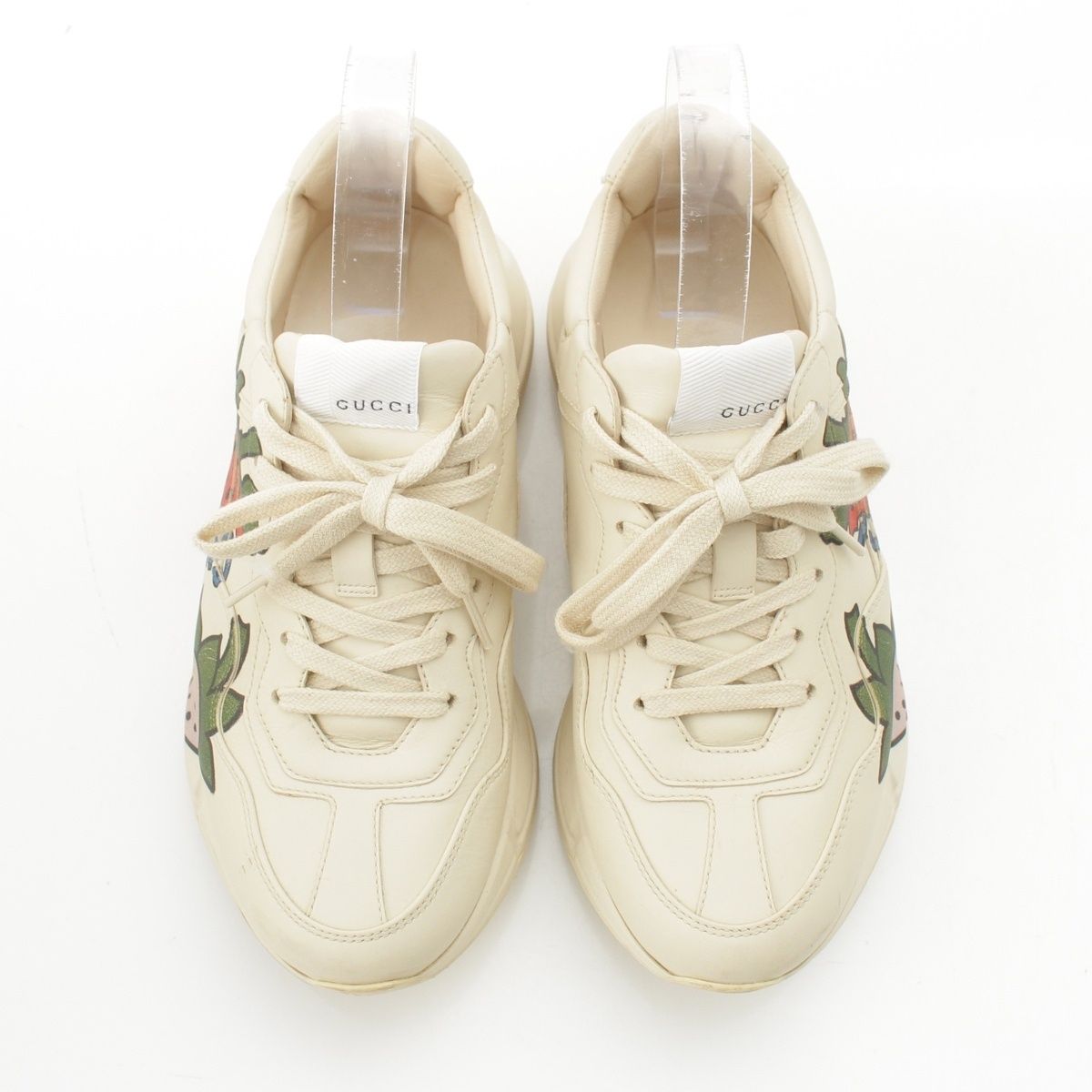 Gucci Ryton Strawberry Low Cut Sneakers White — view 2