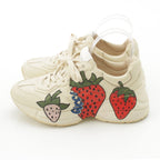 Gucci Ryton Strawberry Low Cut Sneakers White — view 3