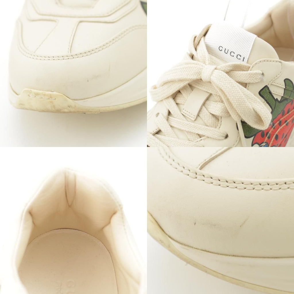 Gucci Ryton Strawberry Low Cut Sneakers White — view 8