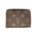 Louis Vuitton Ten Zippy Coin Purse Wallet Monogram Brown Gold Case Compact