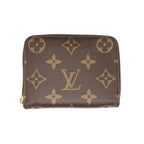 Louis Vuitton Ten Zippy Coin Purse Wallet Monogram Brown Gold Case Compact