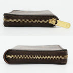 Louis Vuitton Ten Zippy Coin Purse Wallet Monogram Brown Gold Case Compact — view 4