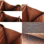 Louis Vuitton Ten Zippy Coin Purse Wallet Monogram Brown Gold Case Compact — view 9
