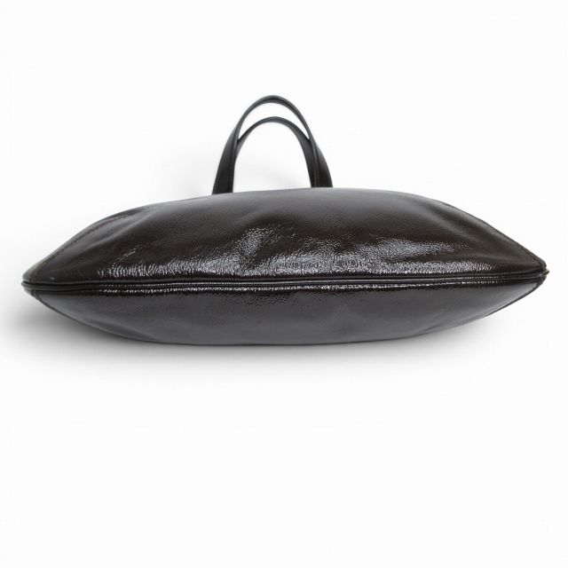 Saint Laurent Rive Gauche Metropolis Tote Patent Leather Brown — view 4