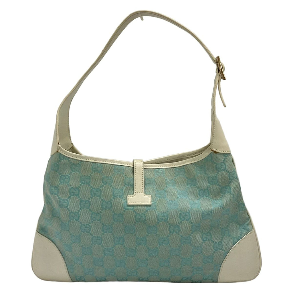 Gucci Shoulder Bag Light Blue White Leather — view 3
