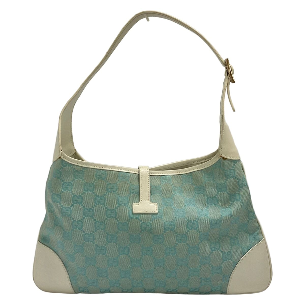 Gucci Shoulder Bag Light Blue White Leather — view 3