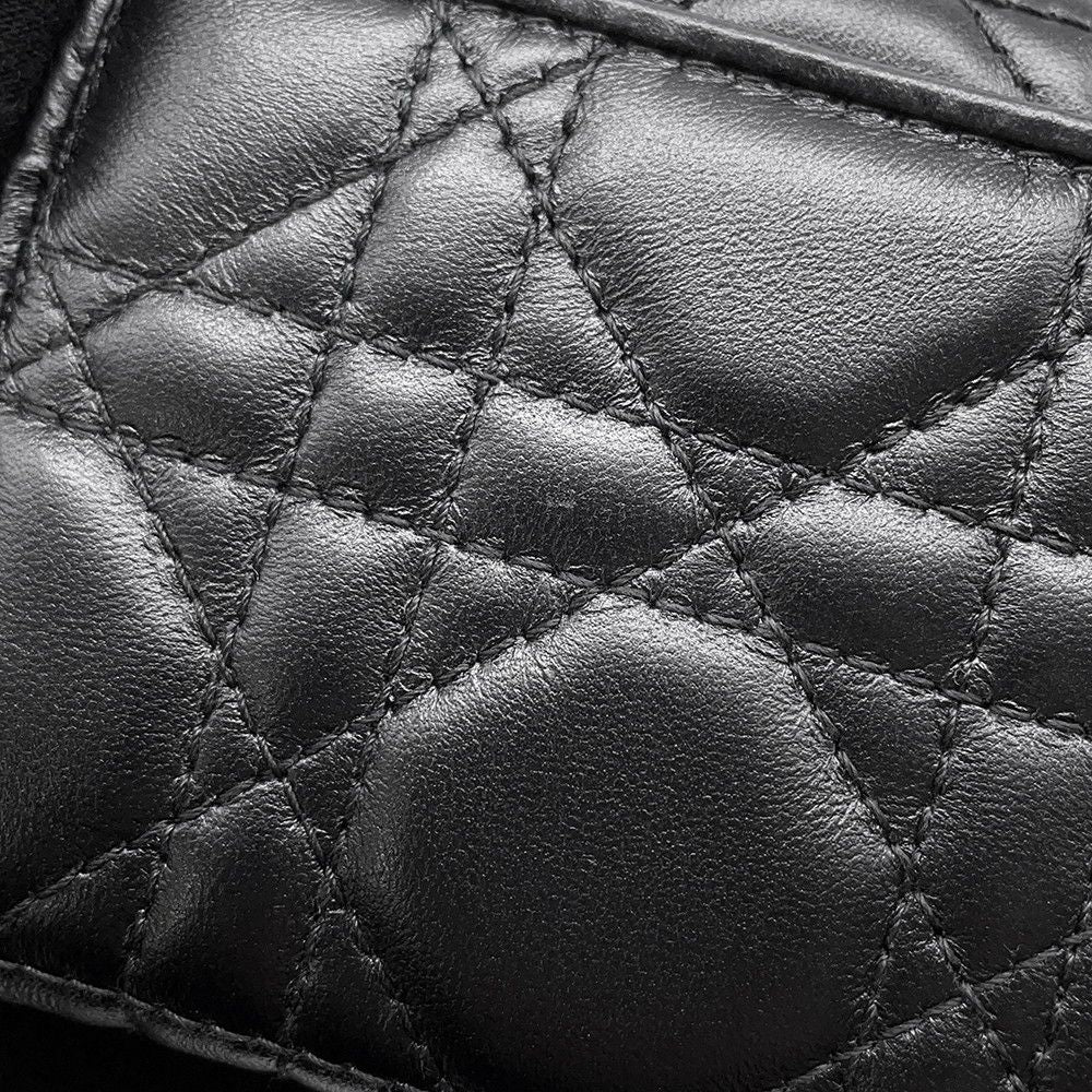 Dior Trifold Wallet Lady Lotus Cannage Black — view 7