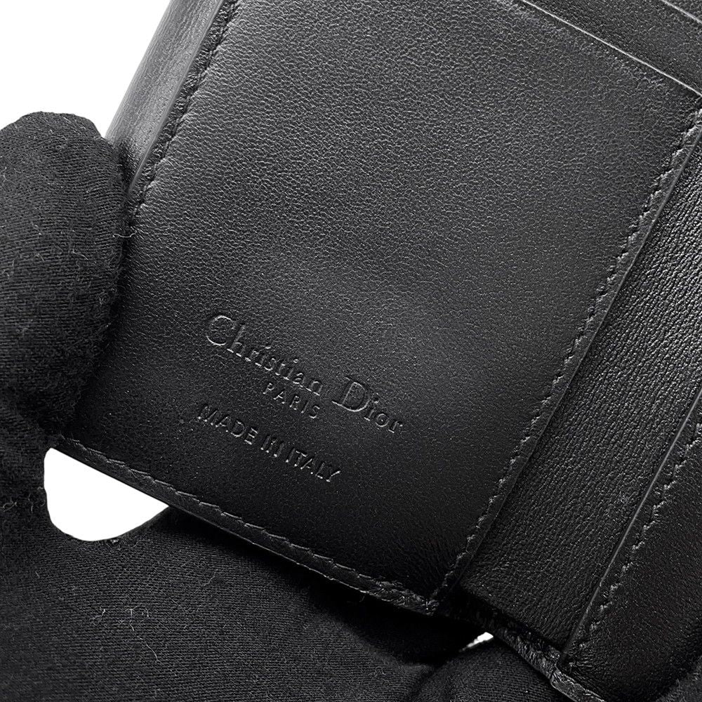 Dior Trifold Wallet Lady Lotus Cannage Black — view 8