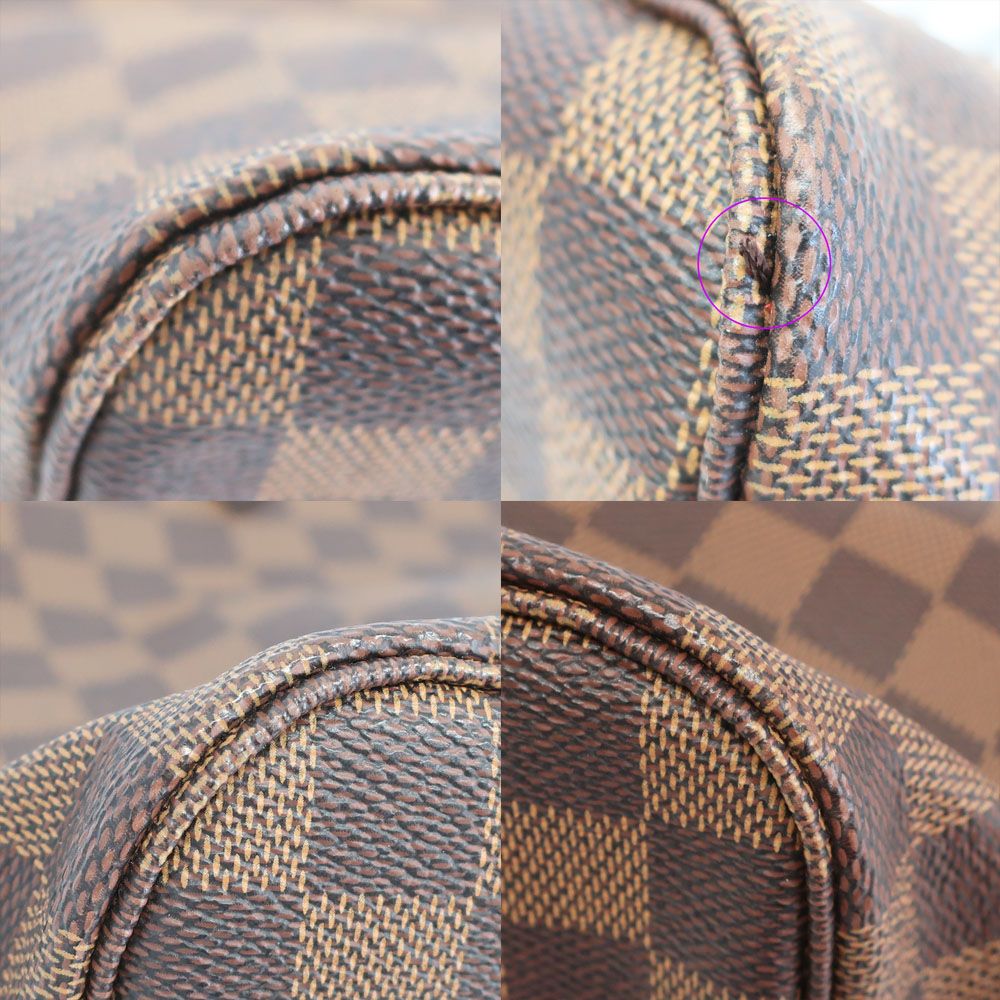 Louis Vuitton Ten Neverfull MM Tote Damier Brown Gold — view 5
