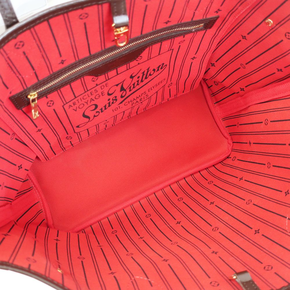 Louis Vuitton Ten Neverfull MM Tote Damier Brown Gold — view 6