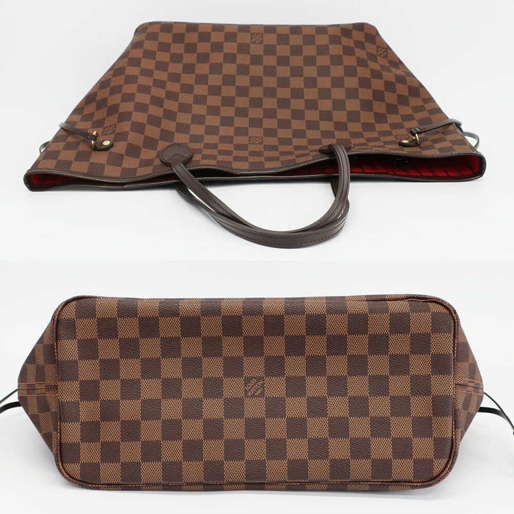 Louis Vuitton Ten Neverfull MM Tote Damier Brown Gold — view 3