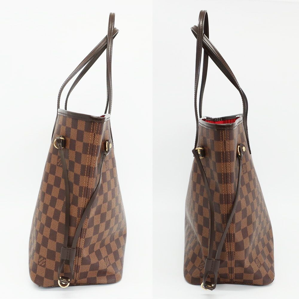 Louis Vuitton Ten Neverfull MM Tote Damier Brown Gold — view 4