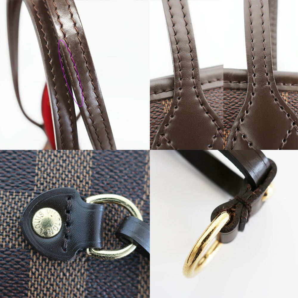 Louis Vuitton Ten Neverfull MM Tote Damier Brown Gold — view 9