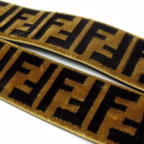 Fendi Strap You Zucca Pattern Velour Shoulder Brown 88 — view 2