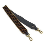Fendi Strap You Zucca Pattern Velour Shoulder Brown 88 — view 3