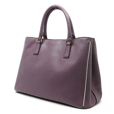 Prada Saffiano Leather Tote Purple White — view 3