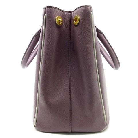Prada Saffiano Leather Tote Purple White — view 4