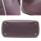 Prada Saffiano Leather Tote Purple White — view 5