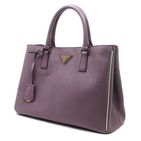 Prada Saffiano Leather Tote Purple White — view 2