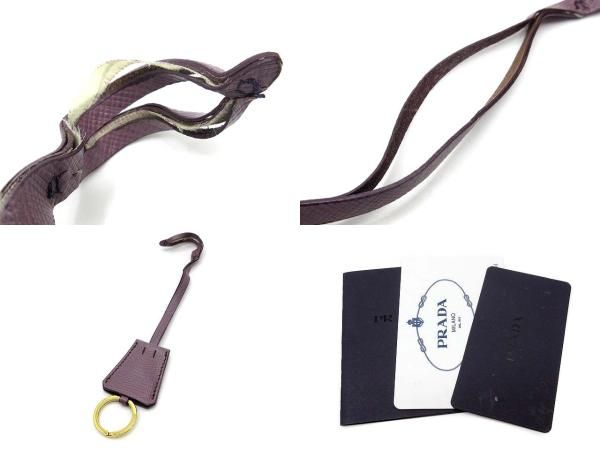 Prada Saffiano Leather Tote Purple White — view 9