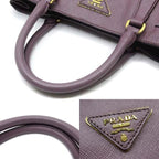 Prada Saffiano Leather Tote Purple White — view 7