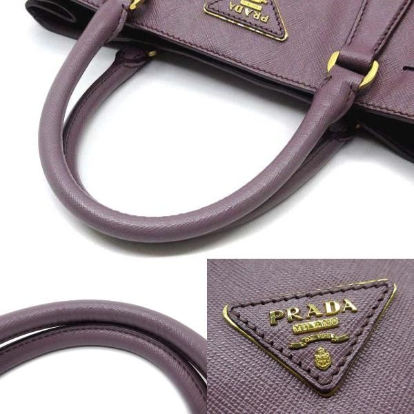 Prada Saffiano Leather Tote Purple White — view 7