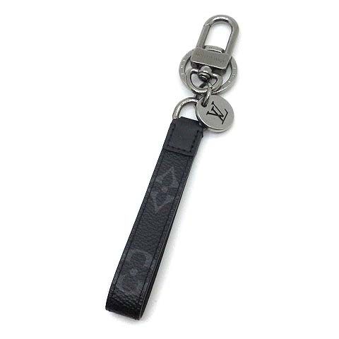 Louis Vuitton Monogram Eclipse Key Holder Dragonne Key Ring