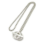 Gucci Silver Interlocking Necklace Ball Chain GG Logo — view 2