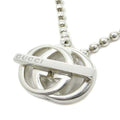 Gucci Silver Interlocking Necklace Ball Chain GG Logo