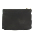Celine Trio Shoulder Bag Leather Logo Foiing Black YT — view 3