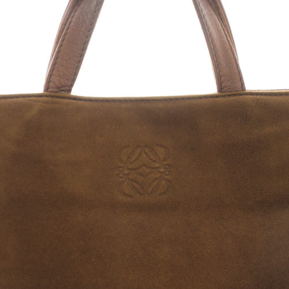 Loewe Anagram Tote Suede Brown YT OH — view 8