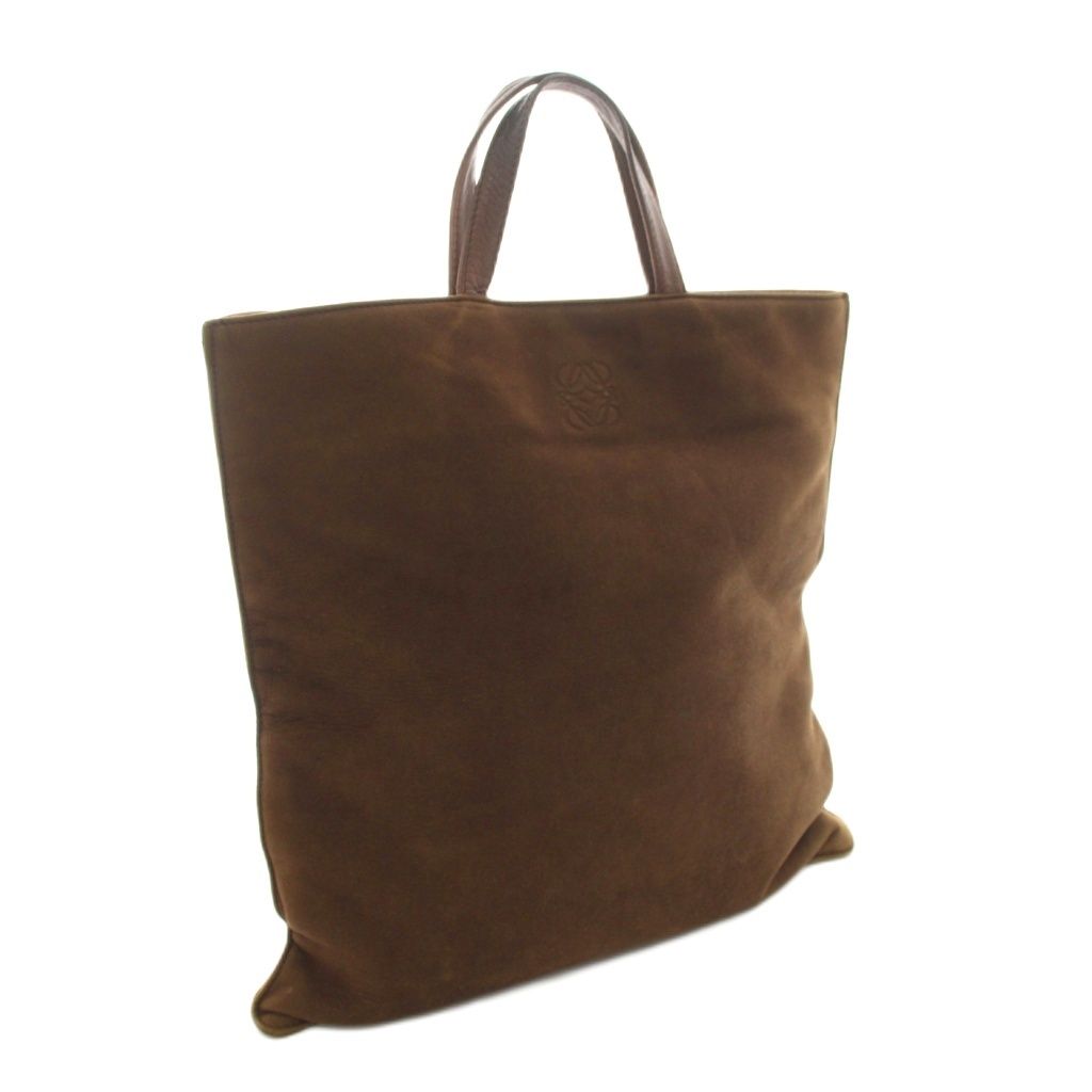 Loewe Anagram Tote Suede Brown YT OH — view 2