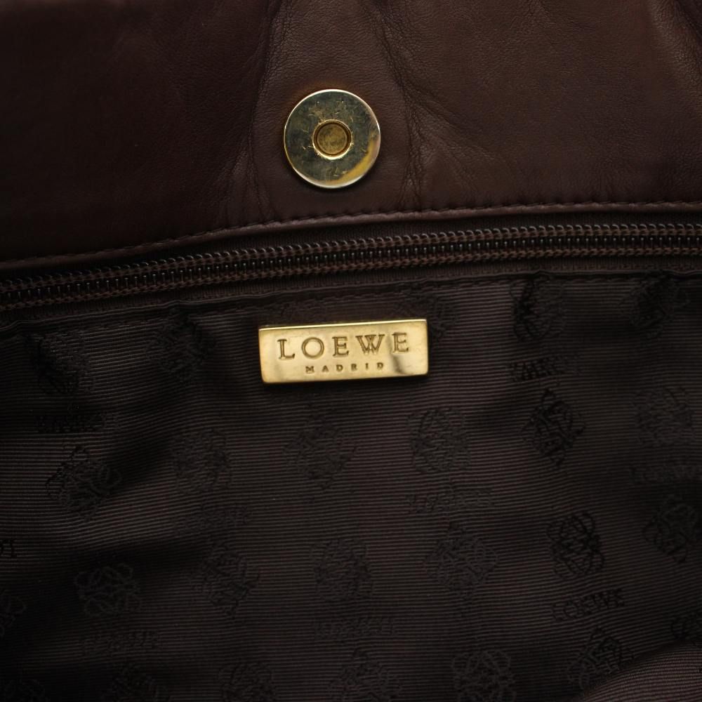 Loewe Anagram Tote Suede Brown YT OH — view 5