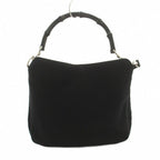 Gucci Bamboo Line Shoulder Bag 2-Way Nylon Leather Black 001 YT — view 3