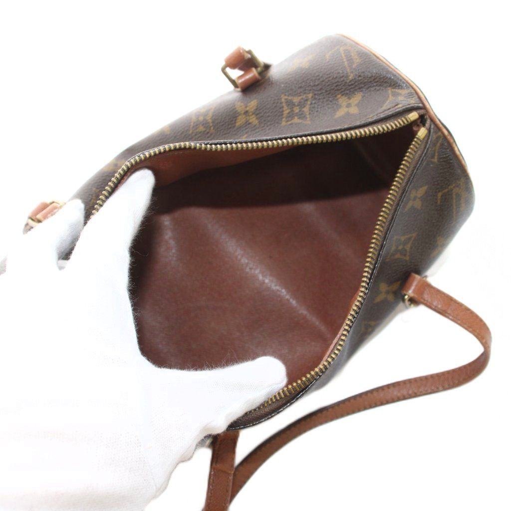 Louis Vuitton Papillon 26 Handbag Monogram Canvas Brown YT — view 6