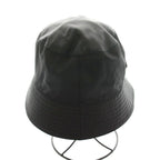 Prada Bucket Hat Wide Brim M Black Triangle Plate YM — view 2