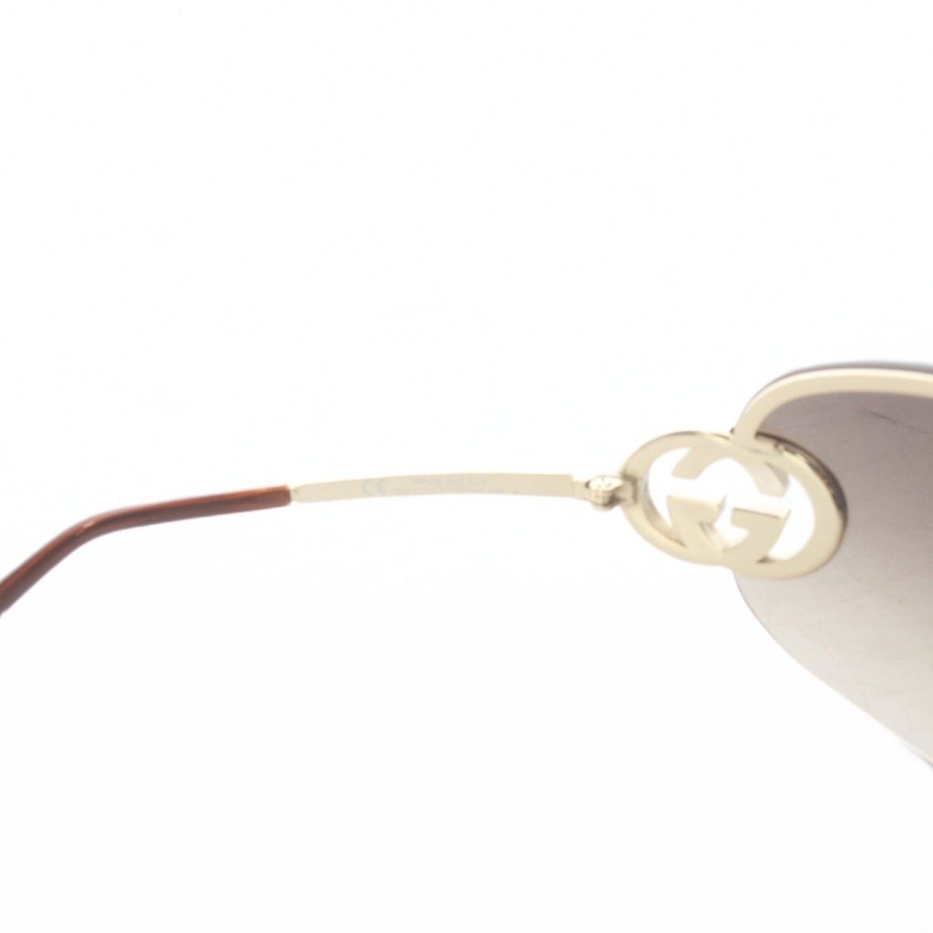 Gucci Sunglasses Logo Brown Gold Color GG Eyewear — view 9