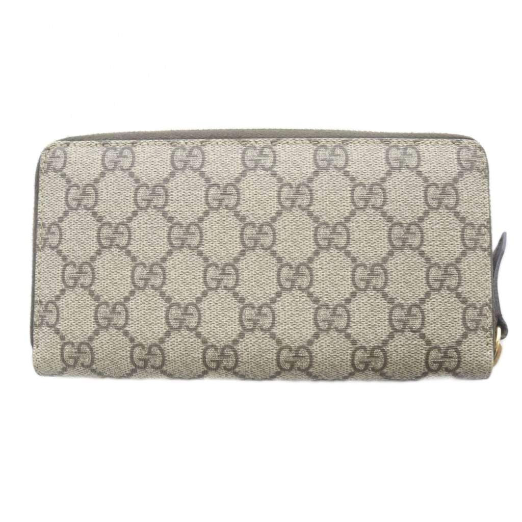 Gucci GG Supreme Zip Around Wallet Brown — view 2