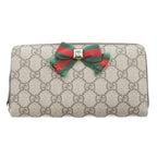 Gucci GG Supreme Zip Around Wallet Brown