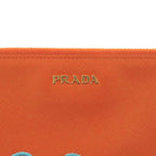 Prada Saffiano Beach Flat Pouch Tropical Multicolor Orange Light Blue SS — view 6