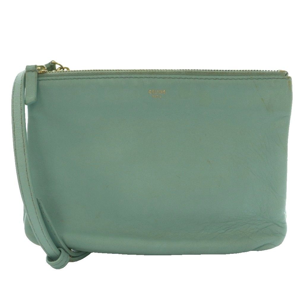 Celine Phoebe Philo Era Trio Small Shoulder Bag Leather Mint Blue SS