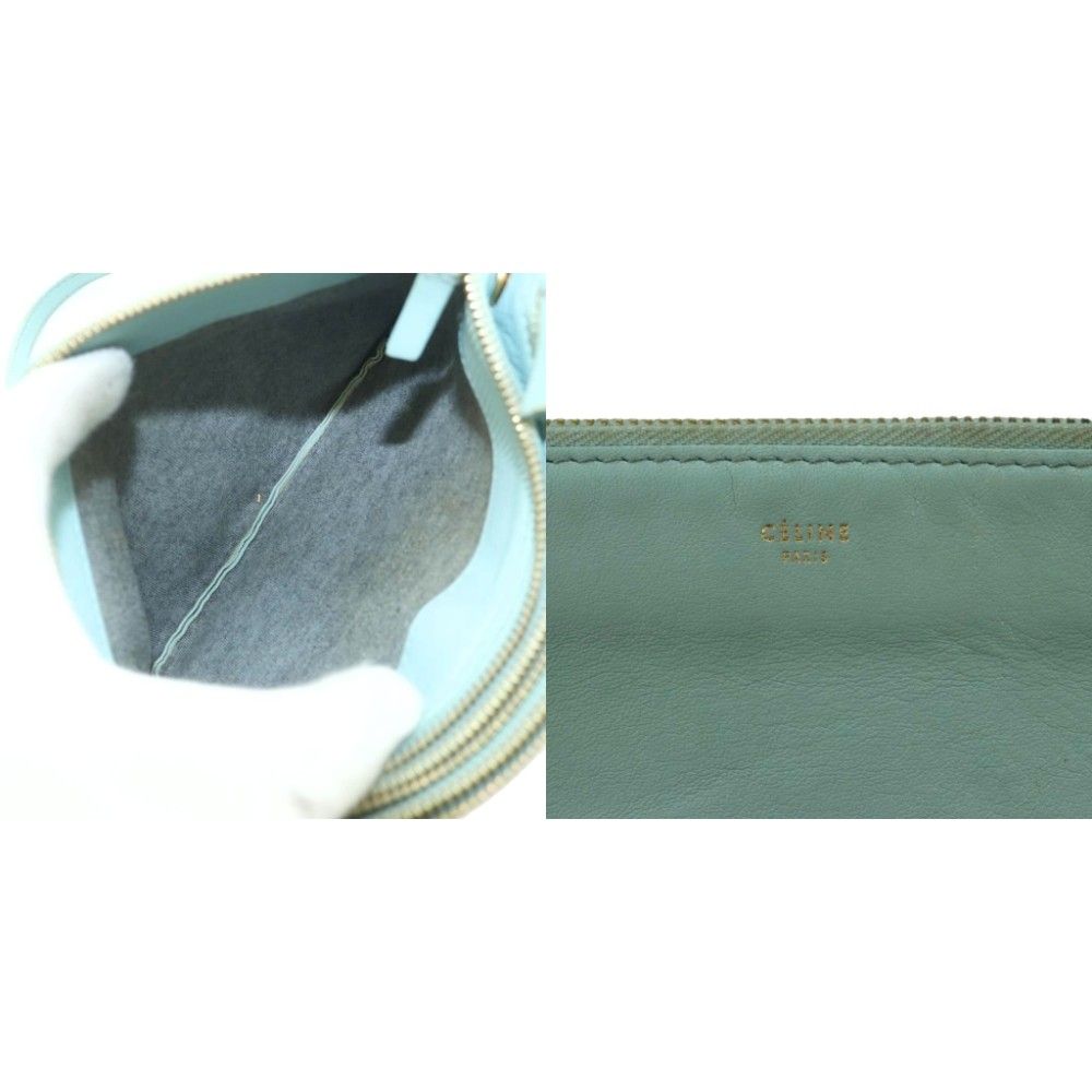 Celine Phoebe Philo Era Trio Small Shoulder Bag Leather Mint Blue SS — view 7
