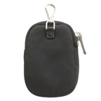Prada Re-Nylon Mini Pouch Charm Case Key Chain Black MW — view 2