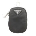 Prada Re-Nylon Mini Pouch Charm Case Key Chain Black MW