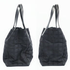 Chanel Ten New Travel Line MM Tote Black Gold Nylon Leather CC Logo — view 4